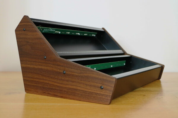 Double row side panels - 12mm thick walnut